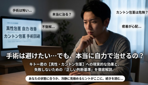 キトー君を使えば真性包茎もカントン包茎も手術不要？包皮輪狭窄や癒着も検証徹底解説